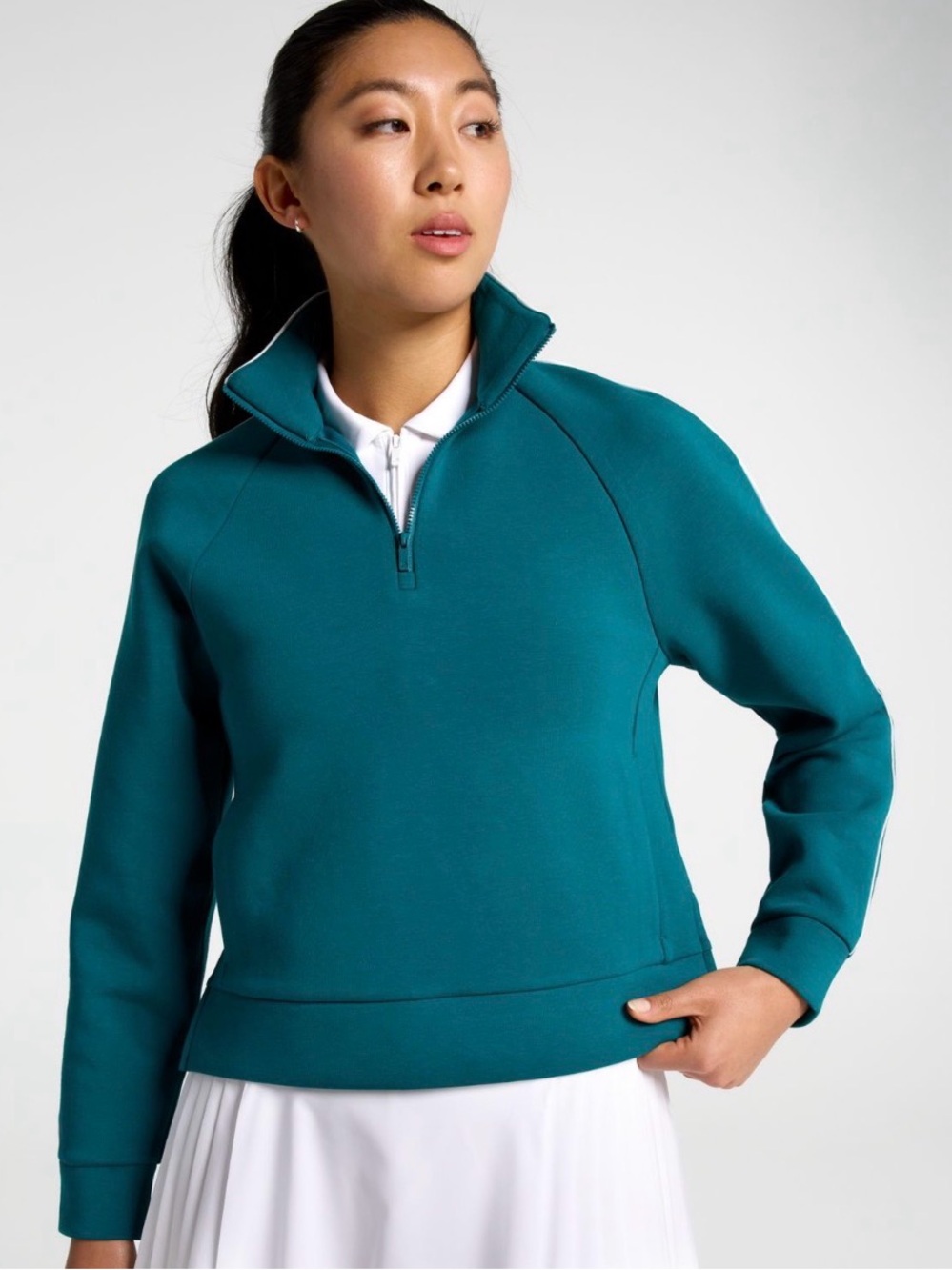 CAlia Women’s Soft Scuba 1/4 Zip Sweatshirt